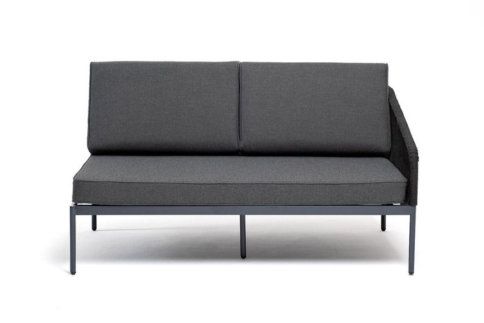 Модуль диванный левый из роупа Канны темно-серого цвета - купить Садовые диваны по цене 66885.0