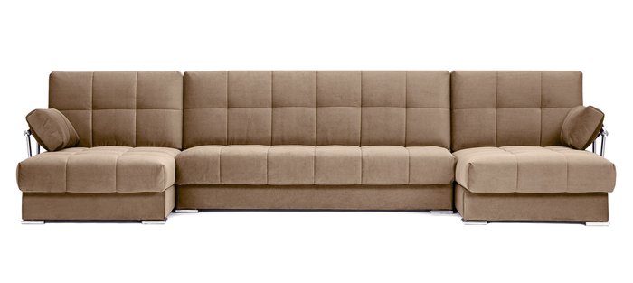П-образный угловой диван-кровать Дудинка Galaxy темно-бежевого цвета - купить Угловые диваны по цене 69990.0
