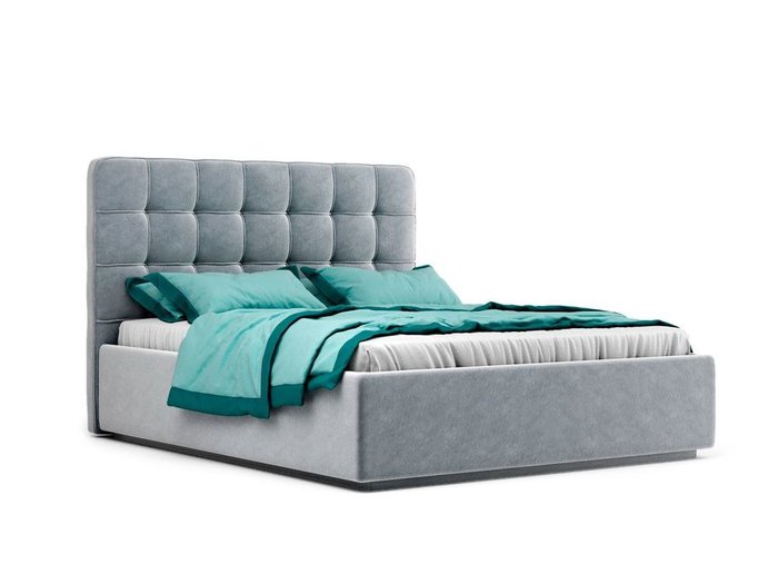 Кровать Nola серого цвета с ортопедическим основанием 140х200  - купить Кровати для спальни по цене 25510.0