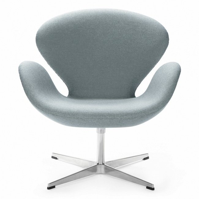 Кресло Swan светло-серого цвета