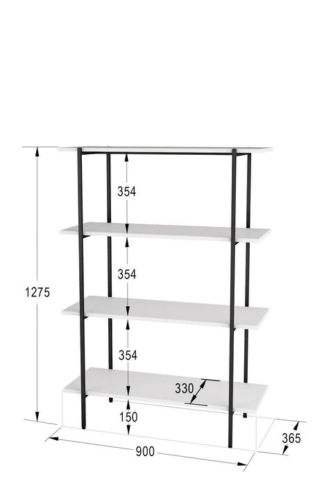Стеллаж Атлантик белого цвета - купить Стеллажи по цене 9502.0