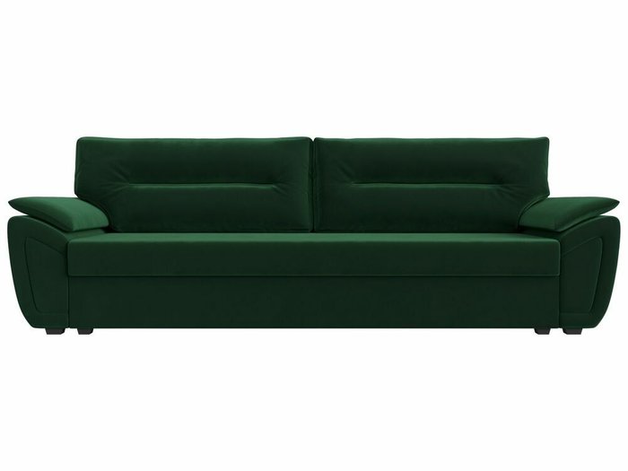 Прямой диван-кровать Нэстор Лайт темно-зеленого цвета - купить Прямые диваны по цене 31999.0