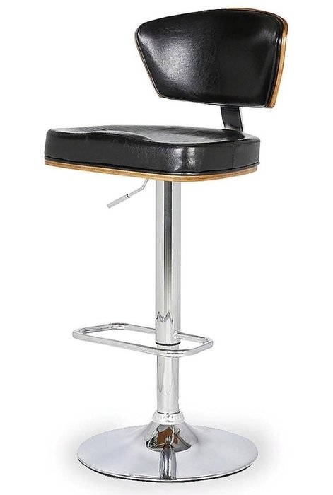 Барный стул с сидением из экокожи и шпона ореха - купить Барные стулья по цене 13400.0