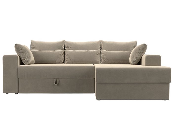 Угловой диван-кровать Мэдисон бежевого цвета правый угол - купить Угловые диваны по цене 40990.0