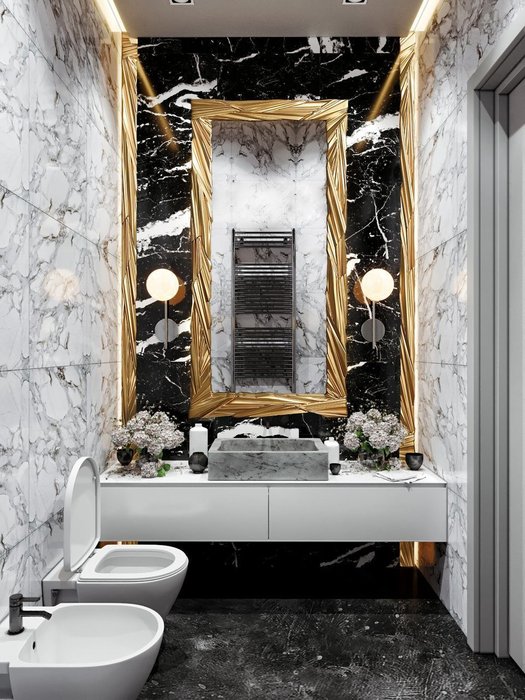 Прямоугольное интерьерное зеркало Frost в декоративной раме - лучшие Настенные зеркала в INMYROOM