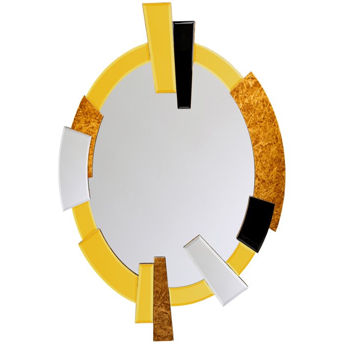 Настенное зеркало Сьюприм из разноцветных сегментов