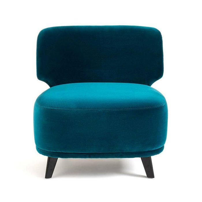 Кресло из велюра Odalie синего цвета - купить Интерьерные кресла по цене 45760.0