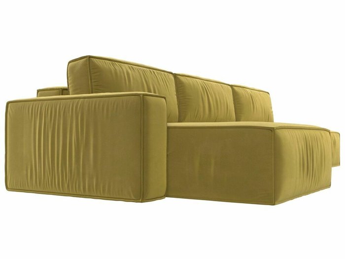 Угловой диван-кровать Прага модерн лонг желтого цвета левый угол - лучшие Угловые диваны в INMYROOM