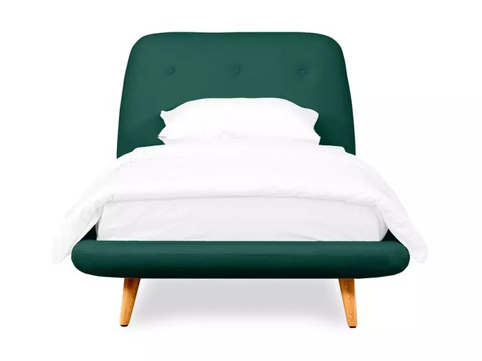 Кровать Loa 90х200 зеленого цвета без подъемного механизма - купить Кровати для спальни по цене 44910.0