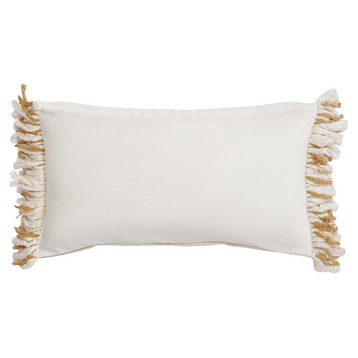 Чехол на подушку Ethnic 35х60 бело-горчичного цвета  - купить Чехлы для подушек по цене 2117.0