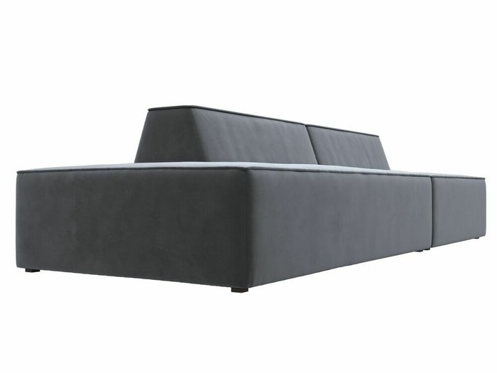 Прямой модульный диван Монс Модерн серого цвета левый - лучшие Прямые диваны в INMYROOM