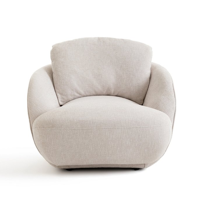 Кресло-шар из хлопковой ткани меланж Alpine светло-бежевого цвета - купить Интерьерные кресла по цене 69355.0