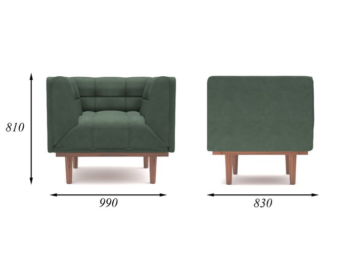 Кресло Грандис зеленого цвета - купить Интерьерные кресла по цене 34990.0