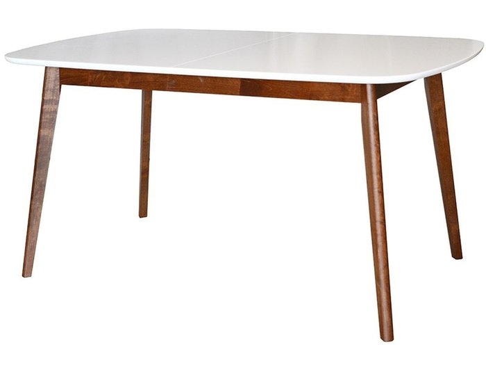Стол раздвижной Скандинавия коричнево-белого цвета - купить Обеденные столы по цене 31284.0