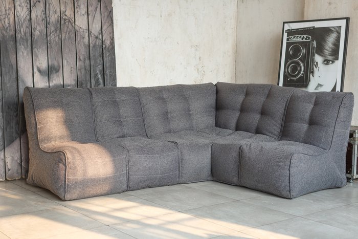 Угловой модульный диван Shape серого цвета - купить Угловые диваны по цене 34990.0
