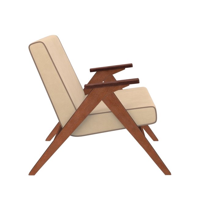 Кресло для отдыха Вест с коричневыми ножками - лучшие Интерьерные кресла в INMYROOM