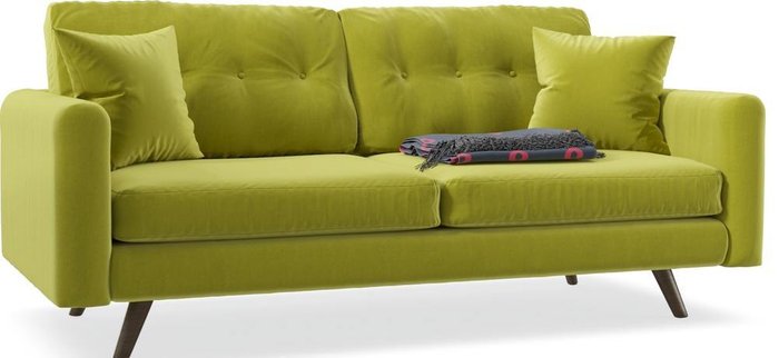 Диван прямой Freya зеленого цвета - купить Прямые диваны по цене 24990.0