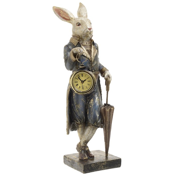 Часы настольные Кролик с зонтом