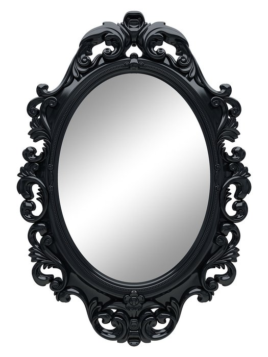 Настенное зеркало Лока Черный глянец