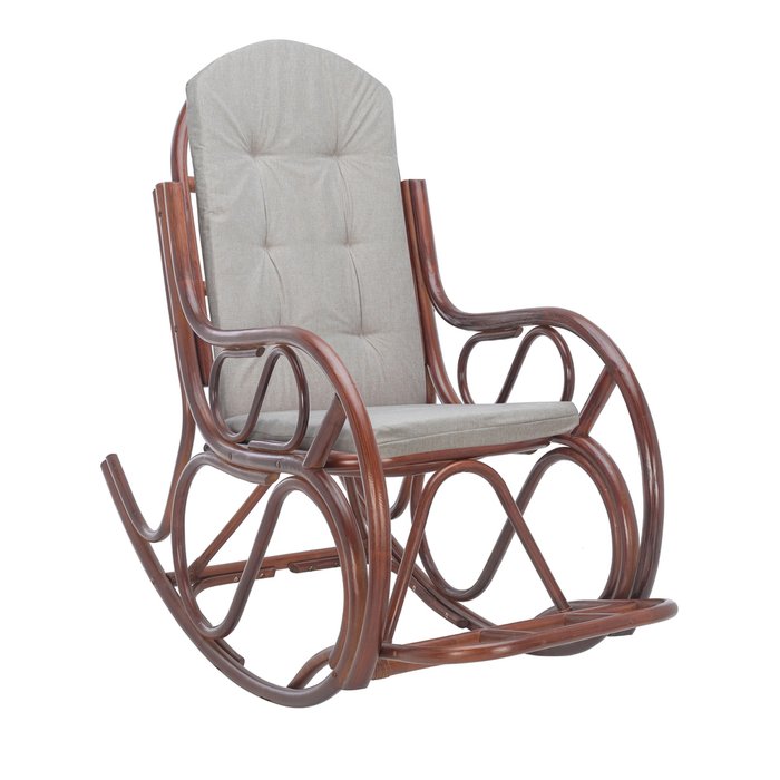 Кресло-качалка Classic с подушкой серого цвета