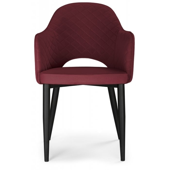 Стул с подлокотниками Vener бордового цвета - купить Обеденные стулья по цене 8010.0