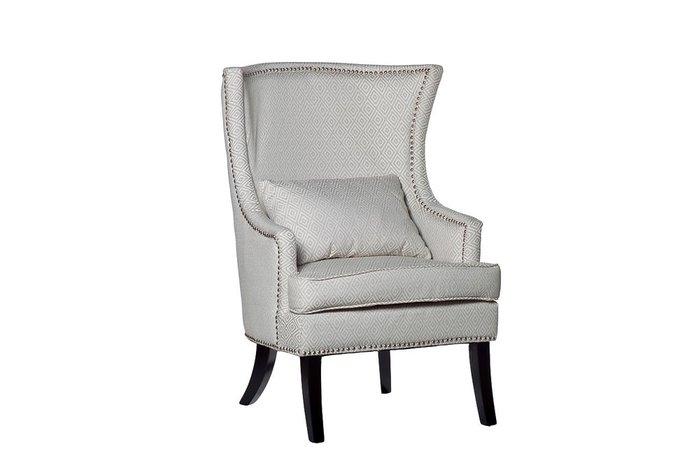 Кресло с подушкой  светло-серого цвета - купить Интерьерные кресла по цене 26200.0