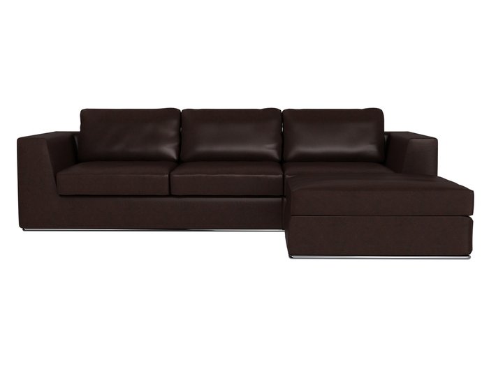 Угловой диван-кровать Igarka темно-коричневого цвета