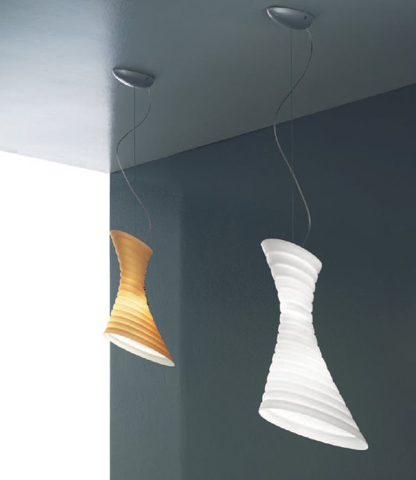 Подвесной светильник Vistosi TWISTER из муранского стекла цвета топаз - лучшие Подвесные светильники в INMYROOM