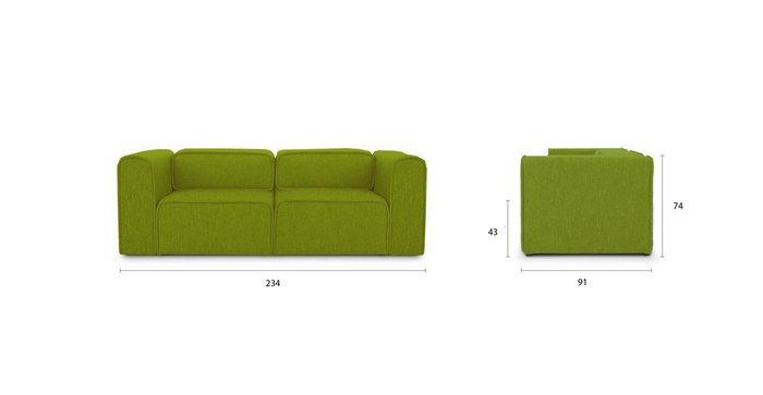 Модульный диван Метрополис L green - купить Прямые диваны по цене 151604.0