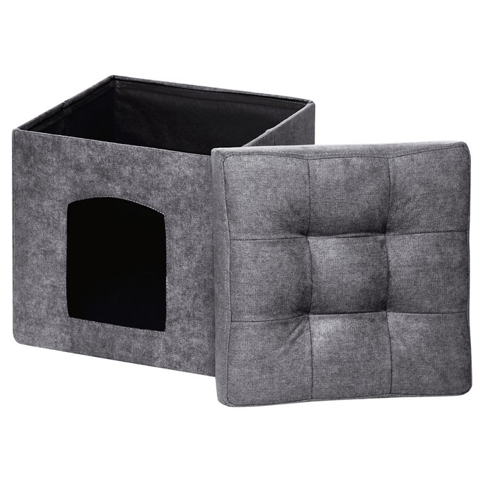 Пуфик складной для животных серого цвета - лучшие Мебель для домашних питомцев в INMYROOM