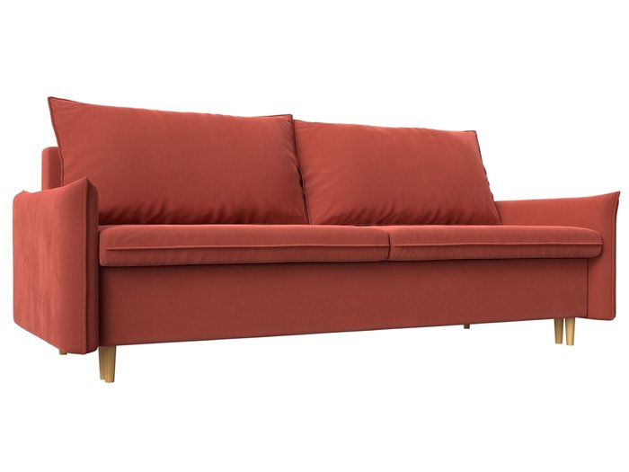 Прямой диван-кровать Хьюстон кораллового цвета