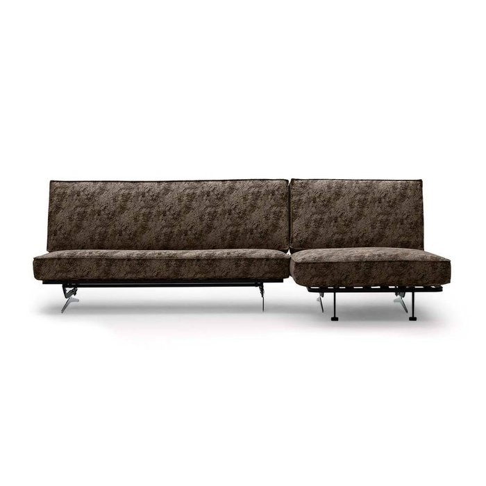 Угловой диван-кровать Арни Marble коричневого цвета