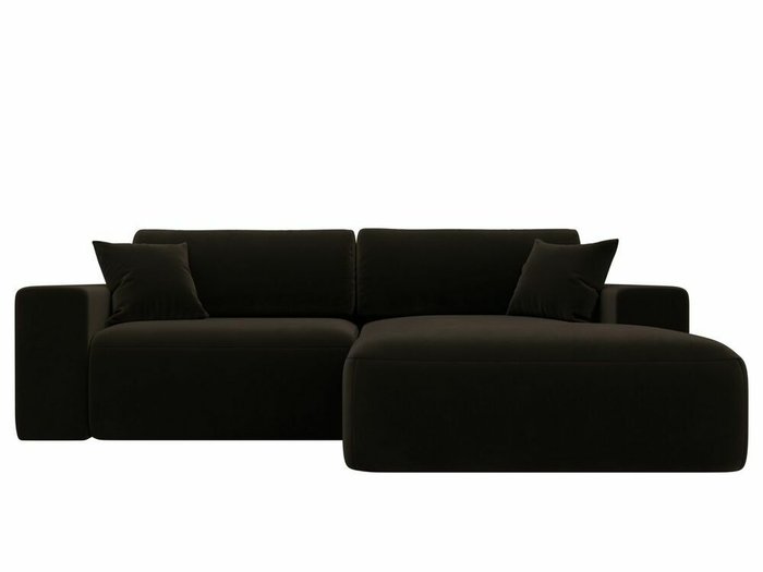 Угловой диван-кровать Лига 036 Классик темно-коричневого цвета правый угол - купить Угловые диваны по цене 83999.0