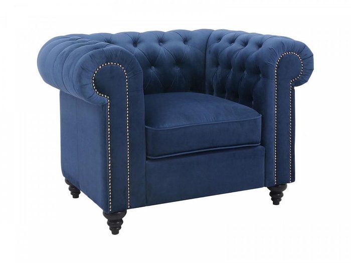Кресло Chester Classic синего цвета  - купить Интерьерные кресла по цене 69210.0