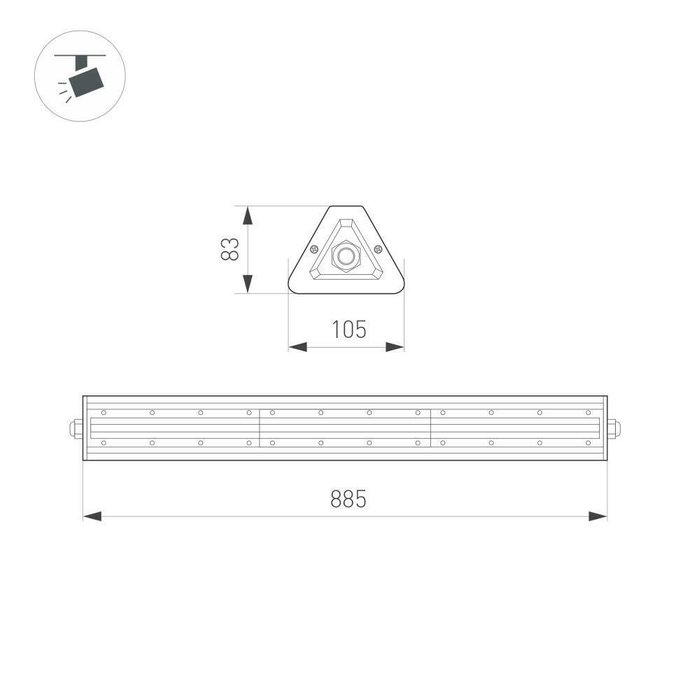 Линейный светильник Arlight SP-LAGERN-L885-150W Day4000 052036 - лучшие Потолочные светильники в INMYROOM Линейный светильник Arlight SP-LAGERN-L885-150W Day4000 052036 - лучшие Потолочные светильники в INMYROOM