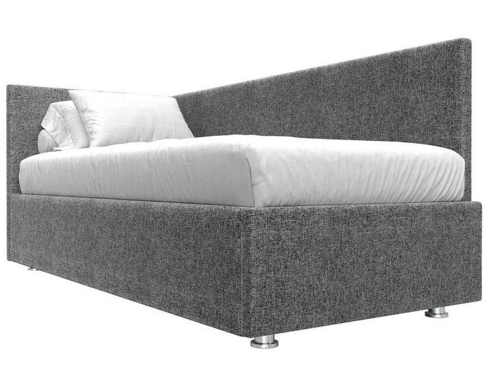 Кровать Лига 039 серого цвета с подъемным механизмом левая - лучшие Кровати для спальни в INMYROOM