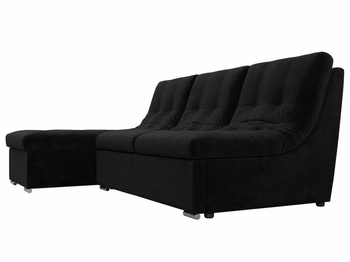 Угловой диван-кровать Релакс черного цвета угол левый - лучшие Угловые диваны в INMYROOM