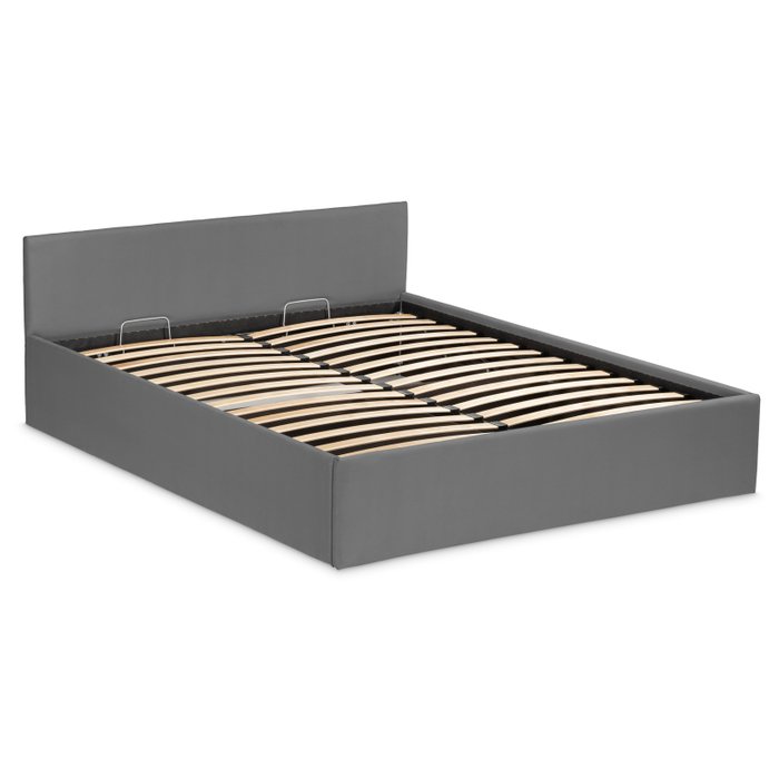 Кровать Оливия 160х200 темно-серого цвета с подъемным механизмом - купить Кровати для спальни по цене 18330.0
