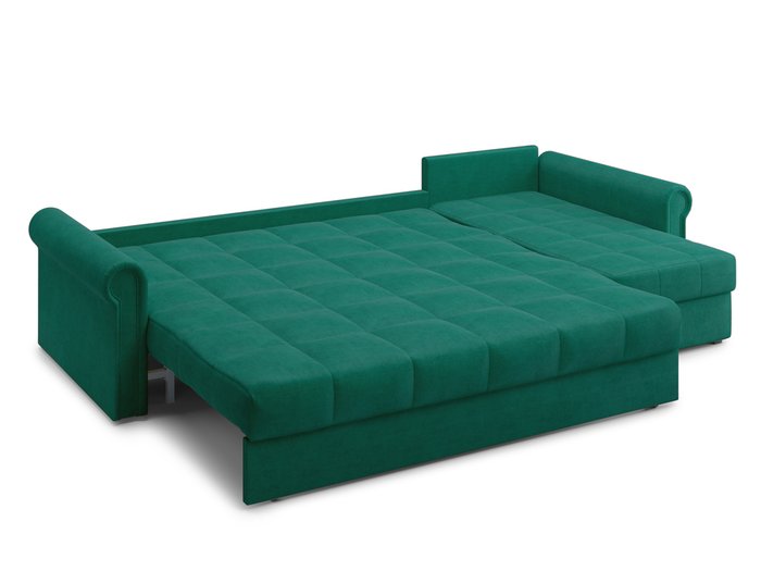 Угловой диван-кровать Палермо 1.8 темно-зелёного цвета - лучшие Угловые диваны в INMYROOM