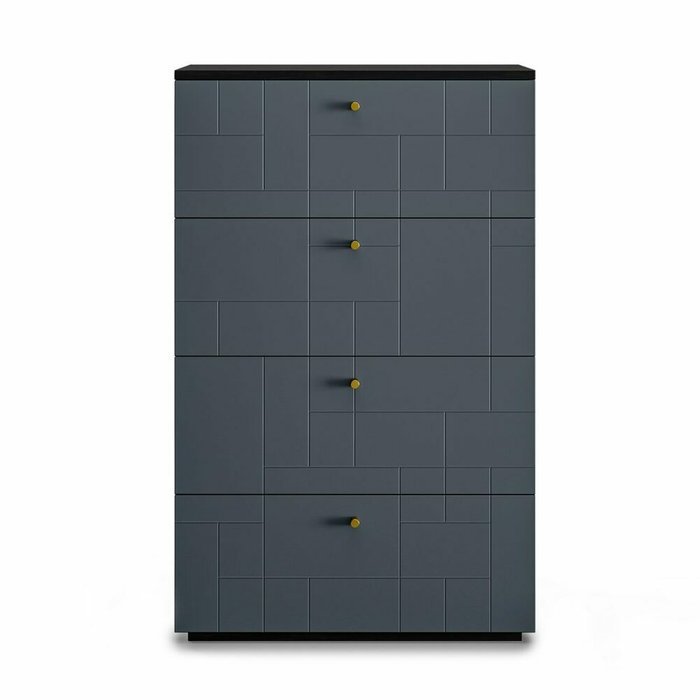Высокий комод Minimal ML050 темно-серого цвета - купить Комоды по цене 95400.0 Высокий комод Minimal ML050 темно-серого цвета - купить Комоды по цене 95400.0