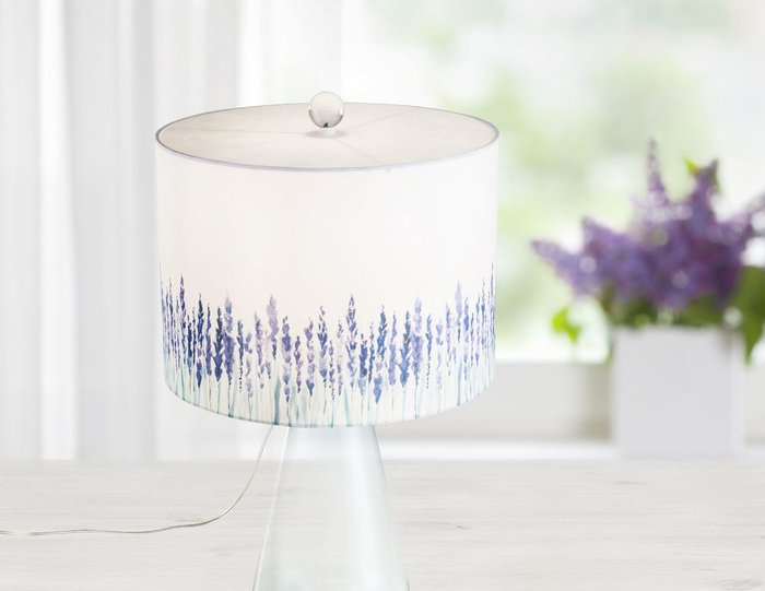 Настольная лампа Lavender c основанием из дутого прозрачного стекла - лучшие Настольные лампы в INMYROOM