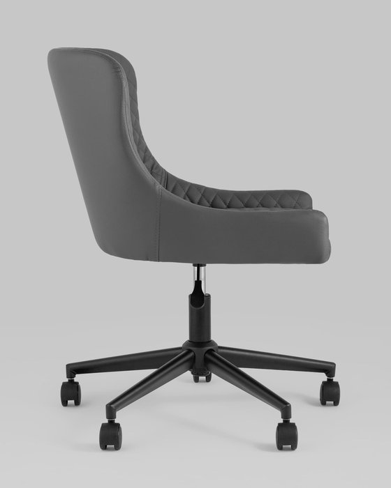Стул офисный Ститч Хани экокожа серый - лучшие Офисные кресла в INMYROOM