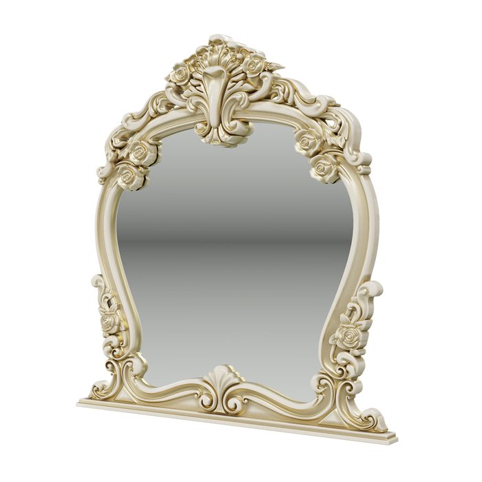 Настенное зеркало Дольче Вита цвета слоновой кости с золотом - купить Настенные зеркала по цене 15701.0