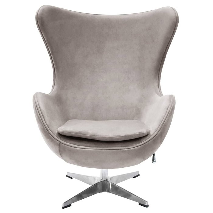 Кресло Egg Style Chair светло-серого цвета - купить Интерьерные кресла по цене 93490.0