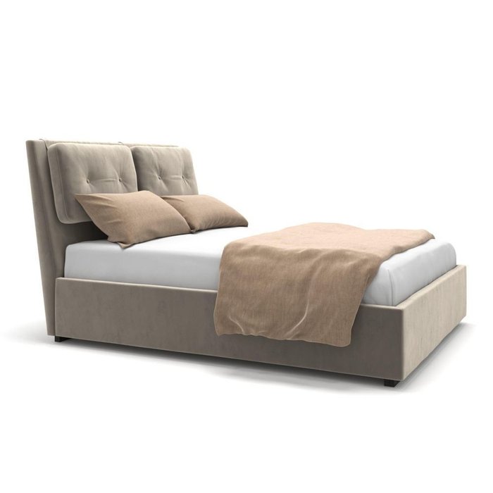 Кровать Freya бежевая 200х200 - купить Кровати для спальни по цене 89900.0