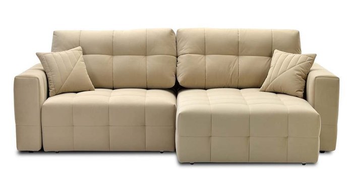 Угловой диван-кровать Энзо бежевого цвета - купить Угловые диваны по цене 63560.0