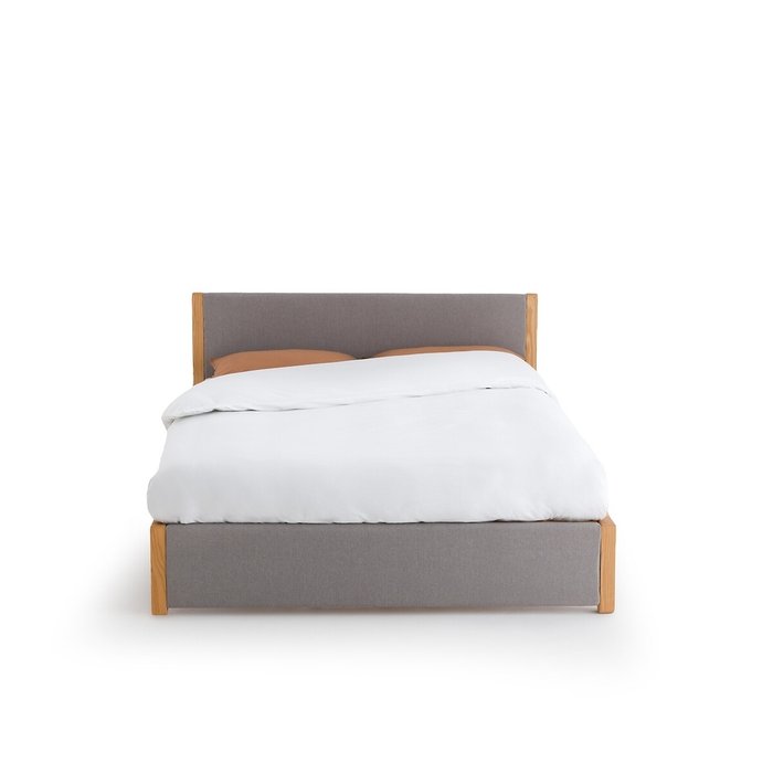 Кровать с реечным дном Elori 160x200 серого цвета - купить Кровати для спальни по цене 94421.0