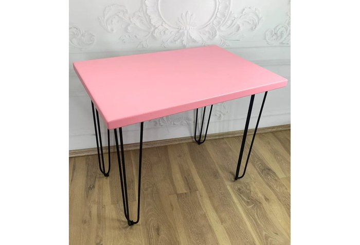 Стол обеденный Loft 120х70 со столешницей розового цвета - лучшие Обеденные столы в INMYROOM