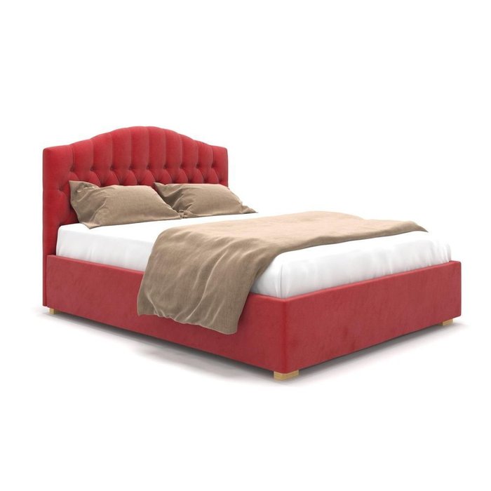 Кровать Hannah красная 200х200