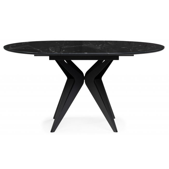 Раздвижной обеденный стол Рикла черного цвета - купить Обеденные столы по цене 42800.0